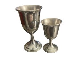 Classic Silver Goblet Pair